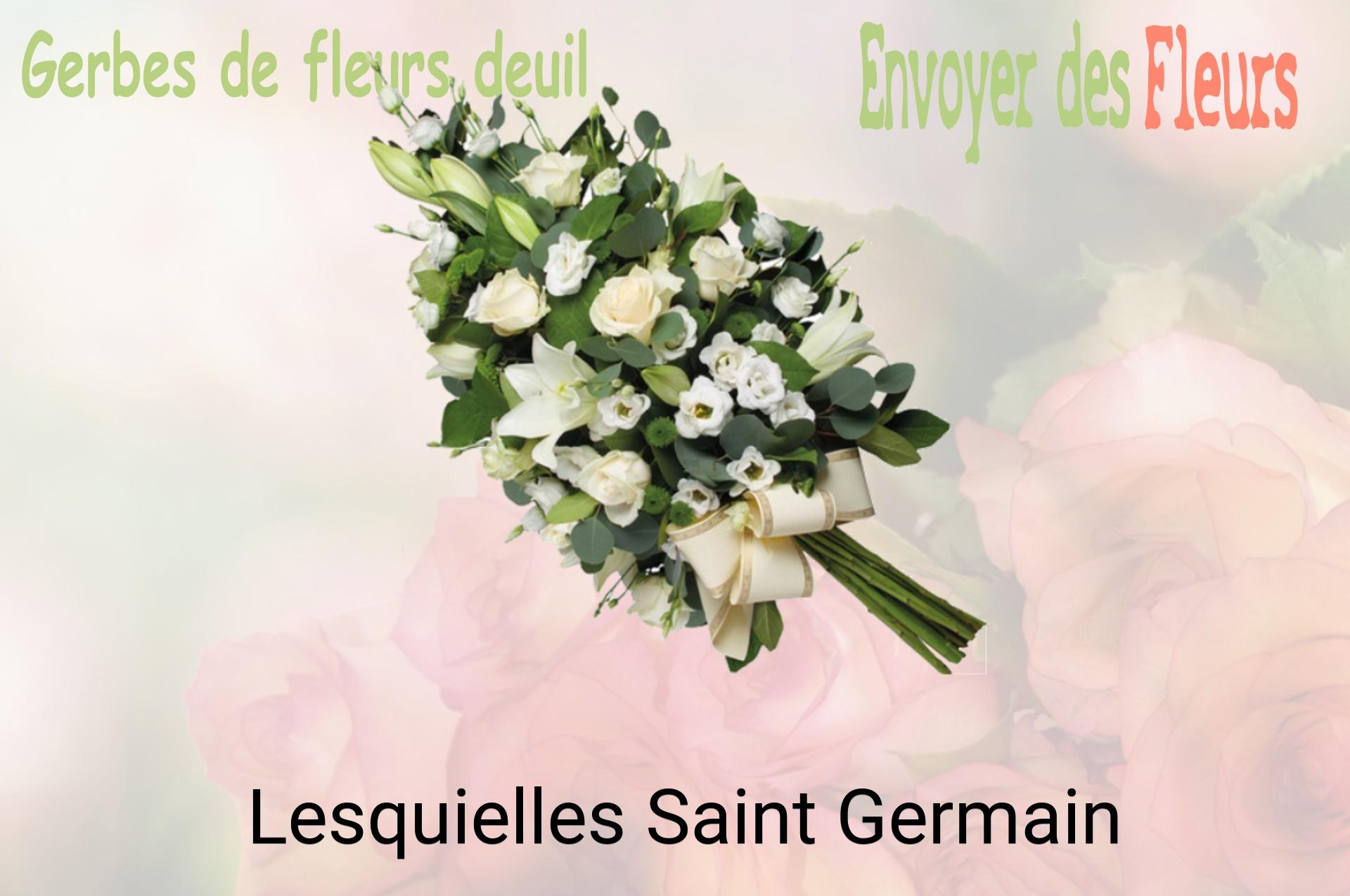 Gerbe de fleurs de deuil livrée à Lesquielles-Saint-Germain